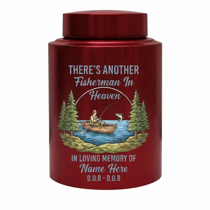 Personalized Bass Fishing Fisherman In Heaven Stainless Steel Custom Printed Urn For Dad Grandpa Husband Loss Bereavement Display 5.9in 7.5in Memorial Keepsake Urn, Memorial Gift, In Loving Memory - Image 10