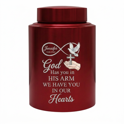 Personalized Christian Dove Infinity Cross Stainless Steel Religious Cremation Urn Loss of Mother Father Family Member Bereavement Sympathy Memorial Keepsake Urn, Memorial Gift, In Loving Memory - Image 10