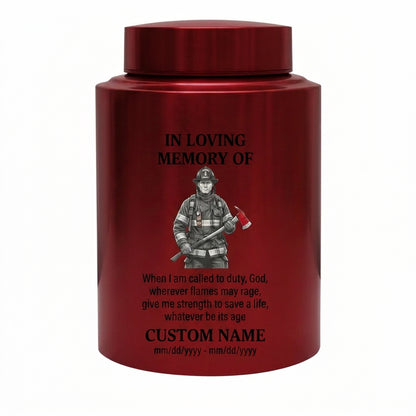 Personalized Firefighter Fireman Silhouette Stainless Steel Cremation Urn First Responder Tribute Adult Male Female Ashes Holder Silver Memorial Keepsake Urn, Memorial Gift, In Loving Memory - Image 10