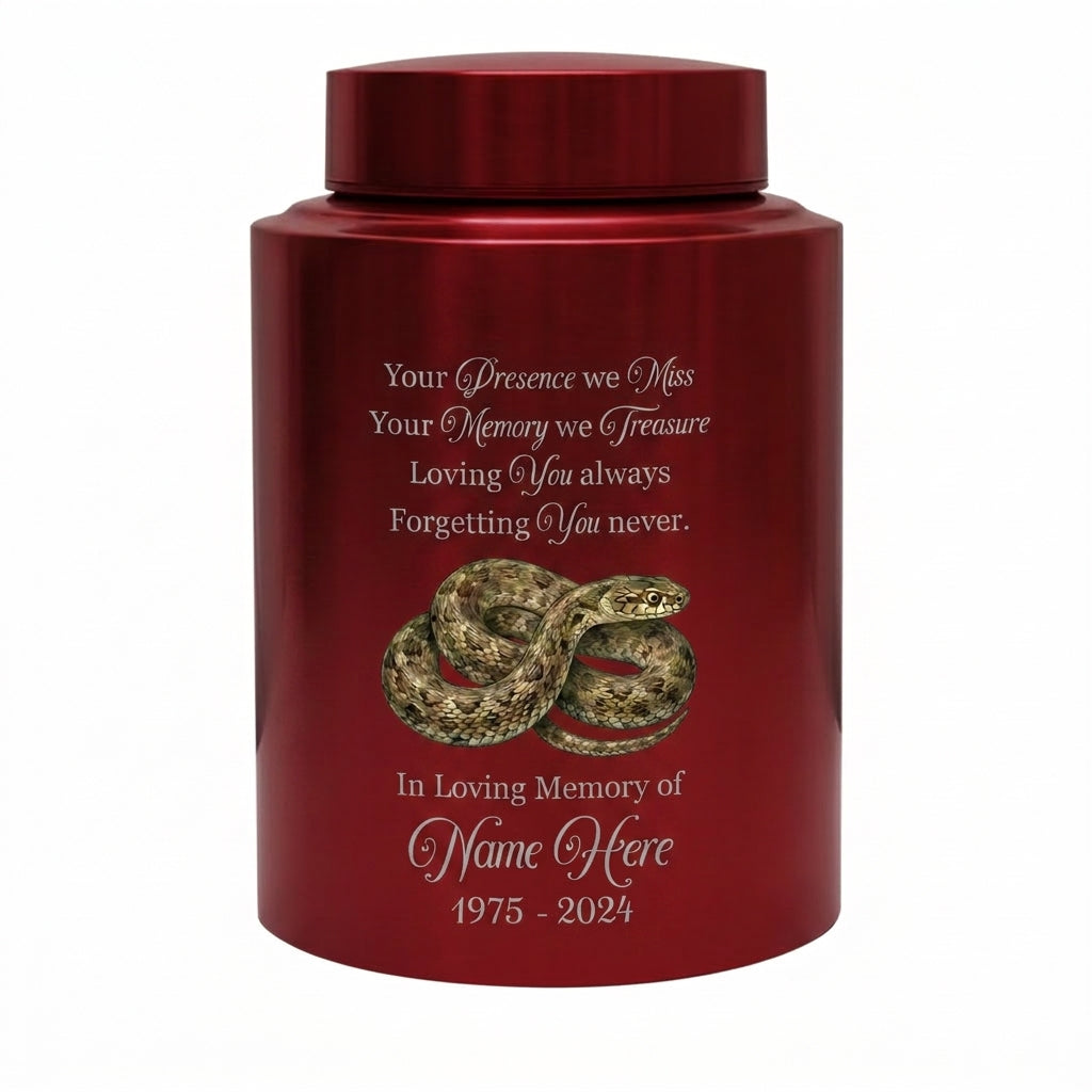 Personalized Snake Pet Urn Custom Stainless Steel Cremation Jar for Reptile Lover Remembrance Gifts for Loss of Loved One Ash Container Memorial Keepsake Urn, Memorial Gift, In Loving Memory - Image 10