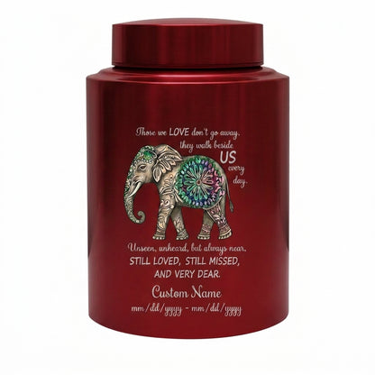 Personalized Floral Elephant Pattern Stainless Steel Large Urn for Human Ashes, Loss of Mother Father Loved One Sympathy Gift, Bereavement Memorial Keepsake Urn, Memorial Gift, In Loving Memory - Image 10