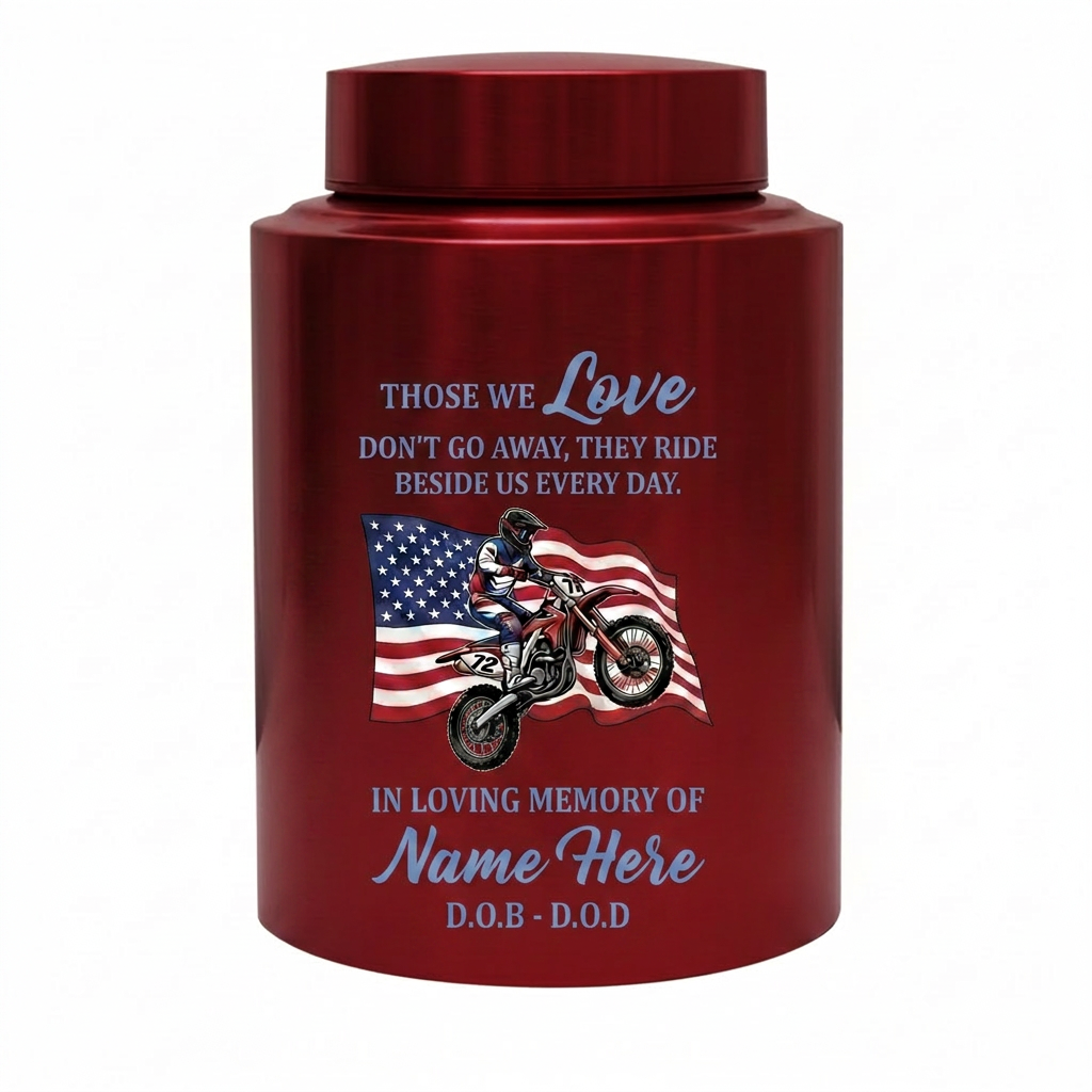 Personalized Motorcycle Riding in Heaven Stainless Steel Urn for Dad Husband Adult Male Biker Bereavement Custom UV Print 2 Sizes Memorial Keepsake Urn, Memorial Gift, In Loving Memory - Image 10