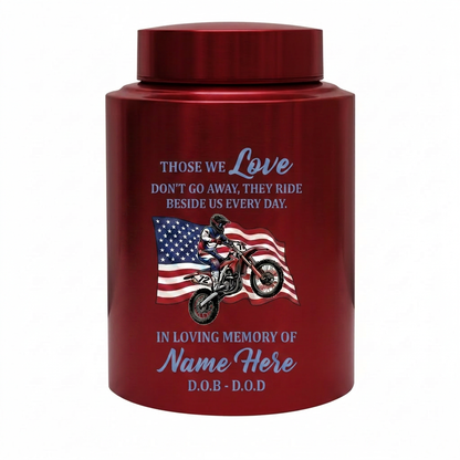 Personalized Motorcycle Riding in Heaven Stainless Steel Urn for Dad Husband Adult Male Biker Bereavement Custom UV Print 2 Sizes Memorial Keepsake Urn, Memorial Gift, In Loving Memory - Image 10