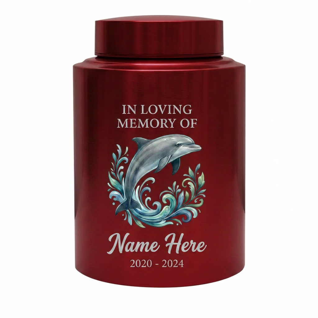 Personalized Dolphin Cremation Urn for Human Ashes Stainless Steel Ocean Lover Tribute Small Large Custom Funeral Keepsake for Mom Dad Adult Memorial Keepsake Urn, Memorial Gift, In Loving Memory - Image 10