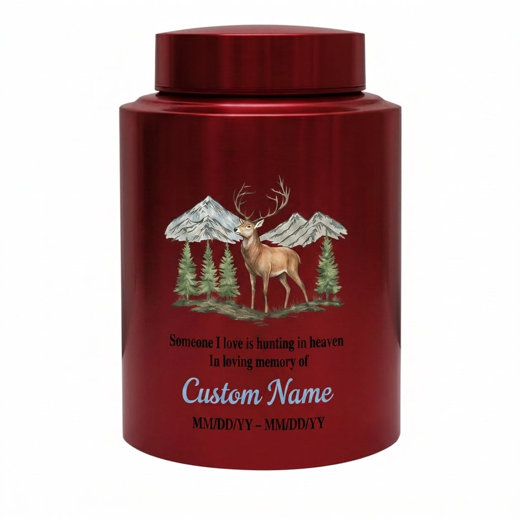 Personalized Hunting In Heaven Deer Stainless Steel Cremation Urn For Adult Ashes, Hunter Tribute, Loss Of Dad Grandpa Husband, Two Sizes, Memorial Keepsake Urn, Memorial Gift, In Loving Memory - Image 10