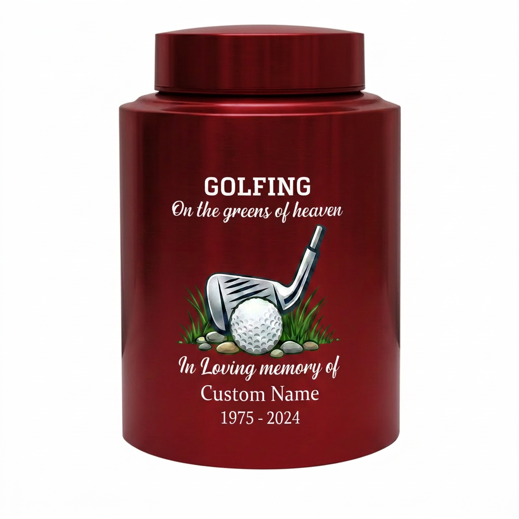 Personalized Golf Players Stainless Steel Cremation Urns For Human Ashes Adult Male Female On The Greens Of Heaven Funeral Small Large Memorial Keepsake Urn, Memorial Gift, In Loving Memory - Image 10