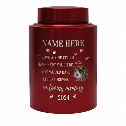 Personalized Hedgehog Pet Memorial Cremation Urn UV Printed Stainless Steel Dog Cat Loss Remembrance Sympathy Paw Print Halo Memorial Keepsake Urn, Memorial Gift, In Loving Memory - Image 10