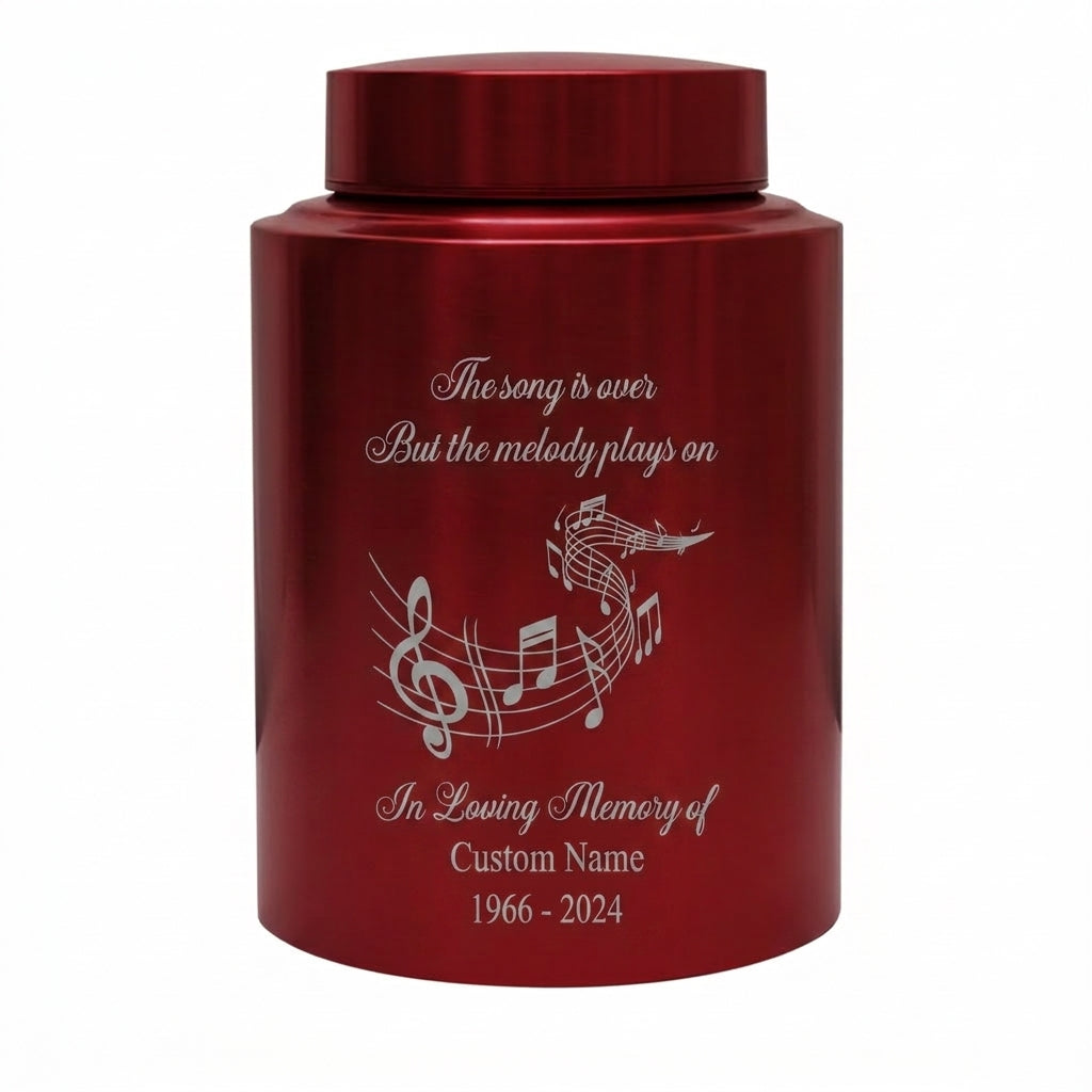 Personalized Musician Musical Staff Treble Clef Stainless Steel Urn For Ashes Music Lover Loss Of Loved One Remembrance Large Capacity Memorial Keepsake Urn, Memorial Gift, In Loving Memory - Image 10