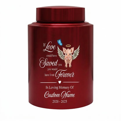 Personalized Pig Cremation Urn for Human Ashes Stainless Steel Custom Name Date If Love Could Have Saved You Sympathy UV Print Large Memorial Keepsake Urn, Memorial Gift, In Loving Memory - Image 10