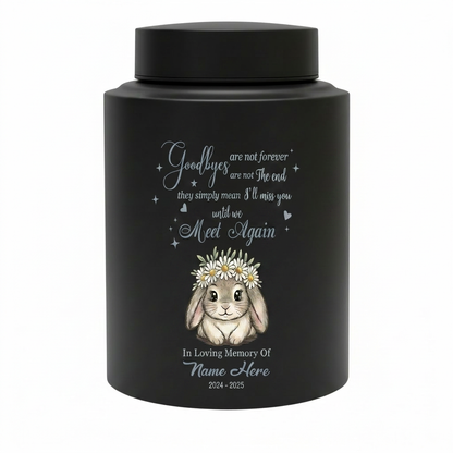 Personalized Rabbit Pet Memorial Stainless Steel Urn for Ashes, Sympathy Bereavement Idea for Animal Lovers, Loss of Bunny Remembrance, Memorial Keepsake Urn, Memorial Gift, In Loving Memory - Image 11