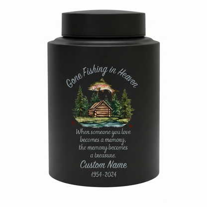 Personalized Bass Fishing Stainless Steel Urn for Human Ashes Fisherman Tribute Loss of Father Husband Grandpa Small and Large Sizes Memorial Keepsake Urn, Memorial Gift, In Loving Memory - Image 11