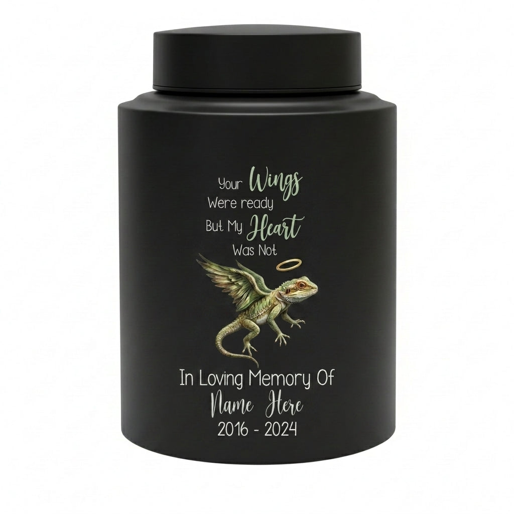 Personalized Iguana Gecko Lizard UV Printed Bereavement Tribute for Reptile Lover, Loss of Loved One Ash Storage Container, Two Sizes, Memorial Keepsake Urn, Memorial Gift, In Loving Memory - Image 11