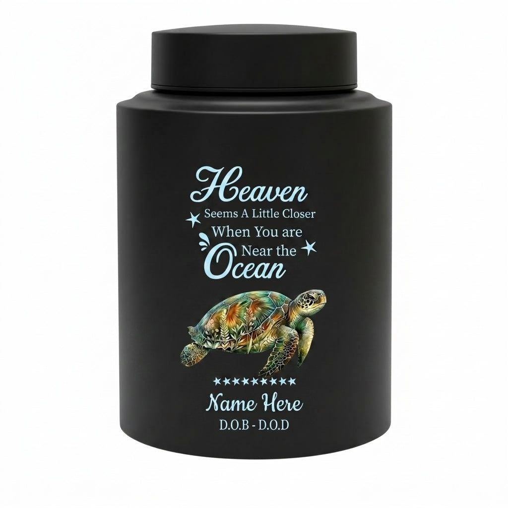 Personalized Sea Turtle Tortoise Ocean Theme Stainless Steel Large Urn for Human Ashes Pet Loss Sympathy Gift Custom Printed Home Decor Memorial Keepsake Urn, Memorial Gift, In Loving Memory - Image 11