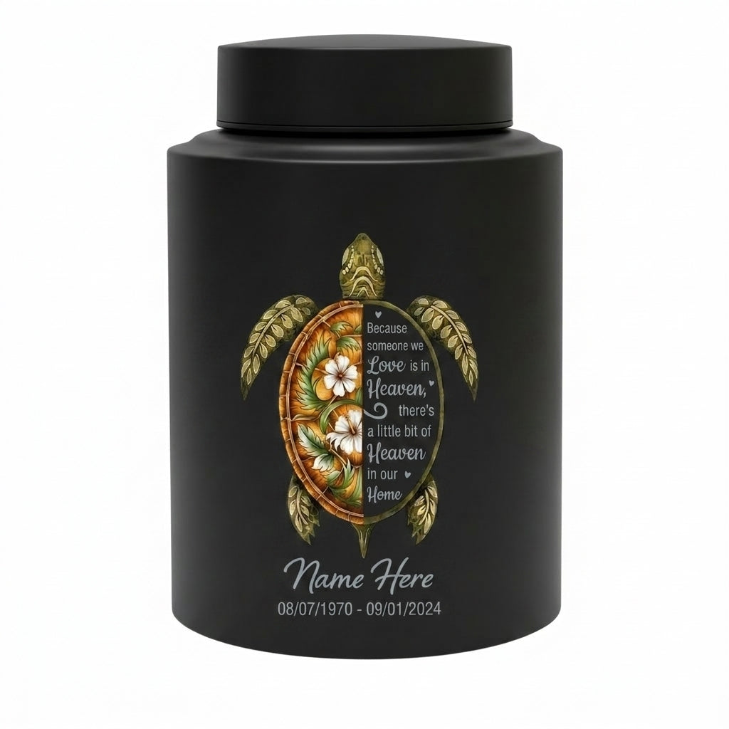 Personalized Sea Turtle Tortoise Poem Stainless Steel Cremation Urn for Human Ashes Loss of Mother Father Pet Bereavement Condolence Large Memorial Keepsake Urn, Memorial Gift, In Loving Memory - Image 11