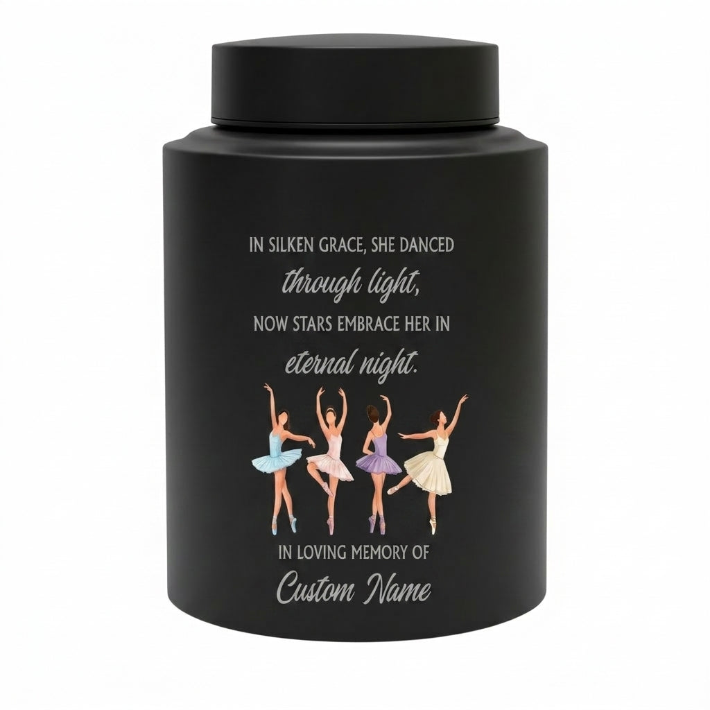 Personalized Ballet Ballerina Custom UV Printed Stainless Steel Female Dancer Loss Tribute Cremation Ashes Display 2 Sizes Small Large Memorial Keepsake Urn, Memorial Gift, In Loving Memory - Image 11