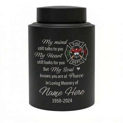Personalized Firefighter Fireman UV Printed Stainless Steel Urns for Human Ashes Adult Custom Name Date First Responder Sympathy Tribute Memorial Keepsake Urn, Memorial Gift, In Loving Memory - Image 11