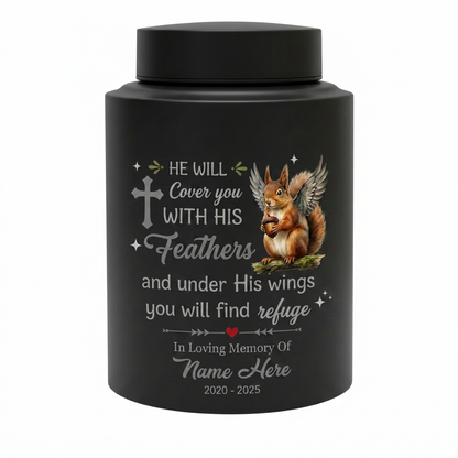 Personalized Squirrel Bible Verse Urn for Human Ashes, Christian Cross UV Printed Cremation Receptacle for Adult or Pet Loss, Large Options, Memorial Keepsake Urn, Memorial Gift, In Loving Memory - Image 11