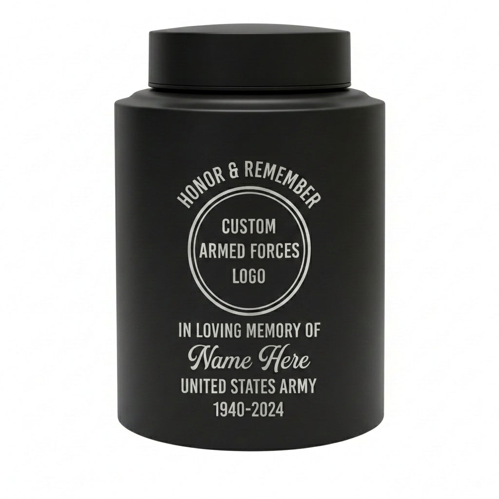 Personalized US Army Veteran Military Soldier Stainless Steel Large Funeral Tribute Remembrance Home Display UV Printed Decor Memorial Keepsake Urn, Memorial Gift, In Loving Memory - Image 11