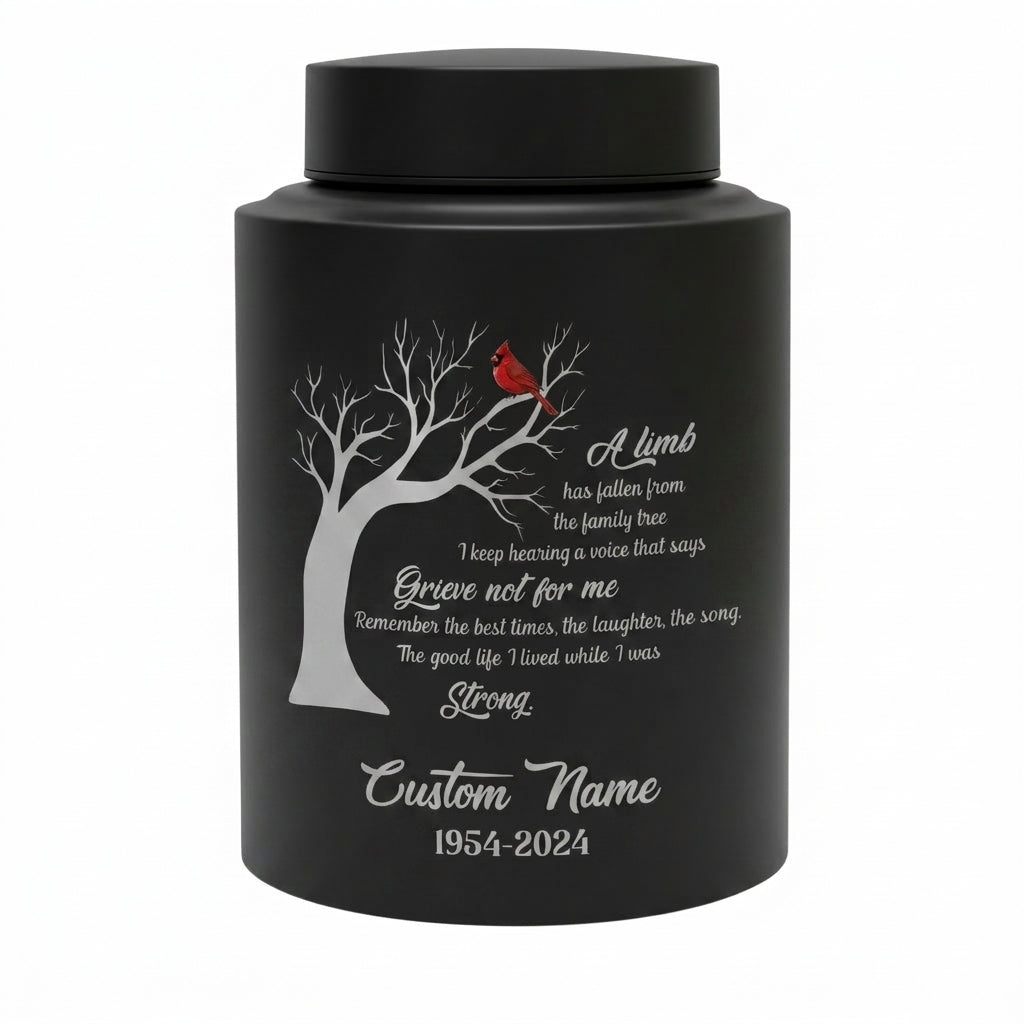 Personalized Cardinal Bird Stainless Steel Cremation Ash Urn For Family Member Loss Of Loved One Funeral Bereavement Display 2 Sizes Memorial Keepsake Urn, Memorial Gift, In Loving Memory - Image 11