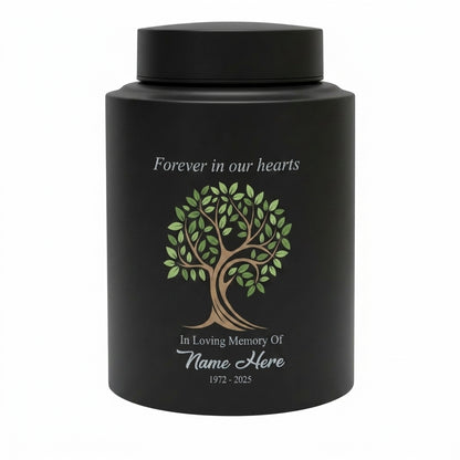 Personalized Tree of Life Stainless Steel Cremation Urn for Human Ashes Loss of Mother Father Remembrance Container Silver Black Gold Red Memorial Keepsake Urn, Memorial Gift, In Loving Memory - Image 11