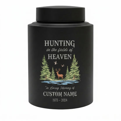 Personalized Deer Hunting Fields of Heaven Urn Custom Hunter Cremation Receptacle for Dad Grandpa Husband Large Capacity Sizes Memorial Keepsake Urn, Memorial Gift, In Loving Memory - Image 11