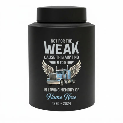 Personalized Semi Truck Angel Wings UV Printed Stainless Steel Cremation Urn for Adult Male Dad Trucker Funeral Tribute Large Size Memorial Keepsake Urn, Memorial Gift, In Loving Memory - Image 11