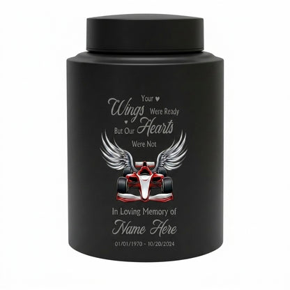 Personalized Victory Racing Urns for Human Ashes Your Wings Were Ready But Our Hearts Were Not Bereavement Sympathy Present Small Large Memorial Keepsake Urn, Memorial Gift, In Loving Memory - Image 11
